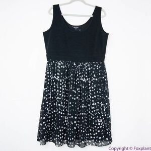 NEW City Chic black white dots‎ sleeveless dress, M